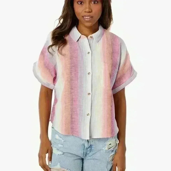 Lucky Brand  Relaxed Susie Slub Workwear Shirt - Picture 1 of 12